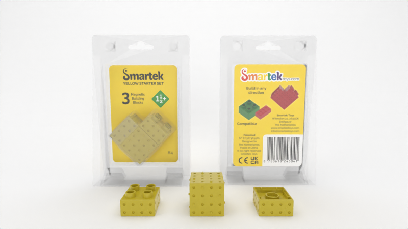 Magnetische Bouwblokken Starter Set - Geel