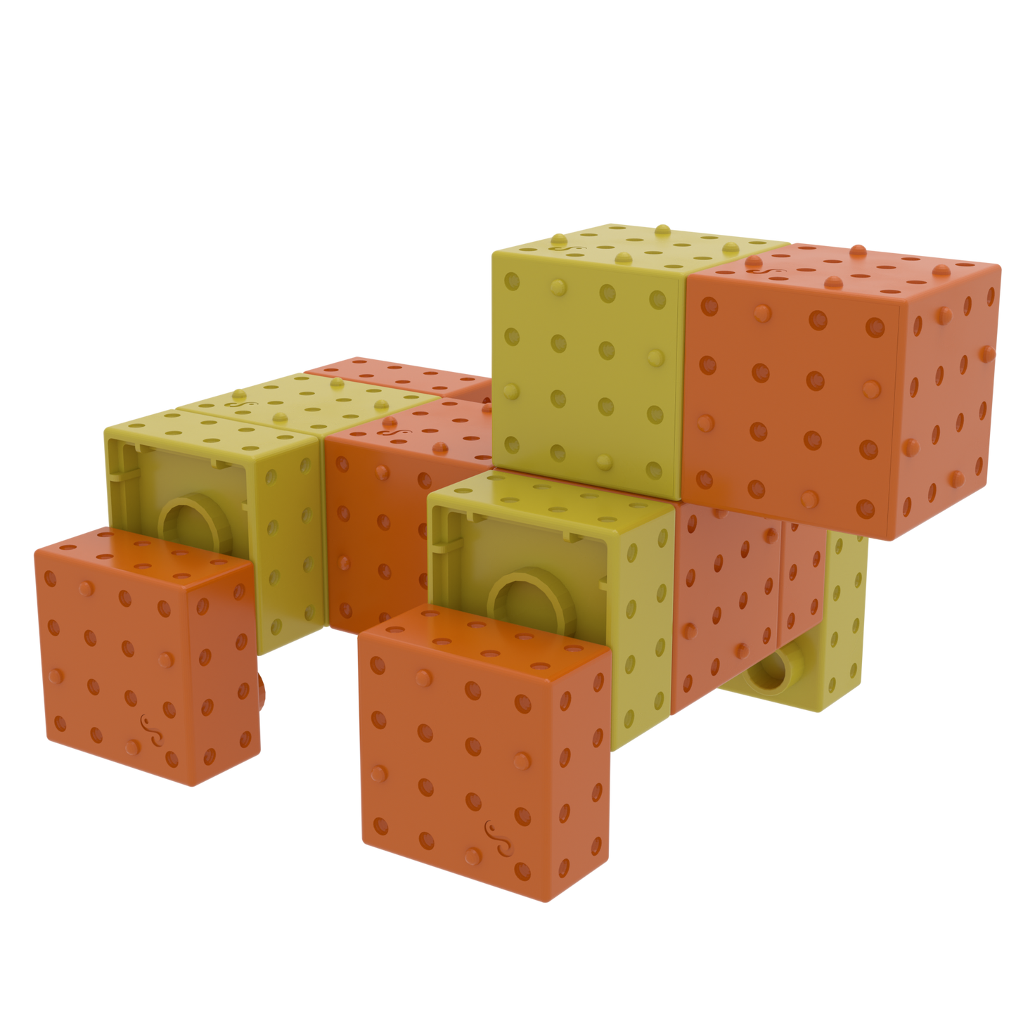 Magnetische Bouwblokken Giraffe 17 stuks