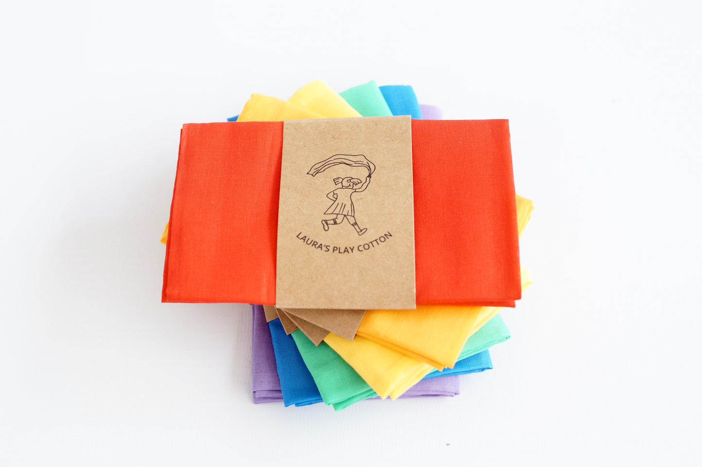 Set speeldoeken 6x regenboog 90 x 90