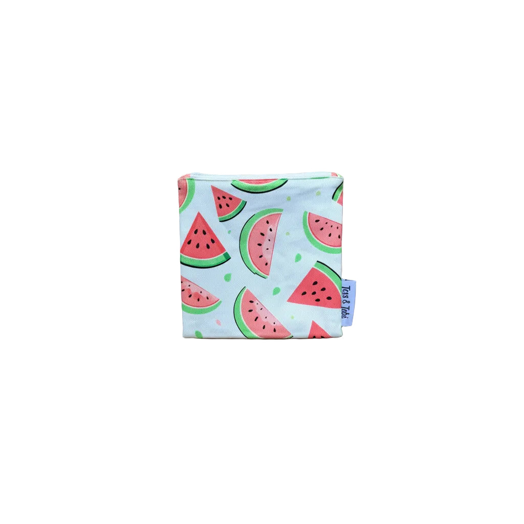 Wasbaar snackzakje - Watermeloen - 14 x 14 cm