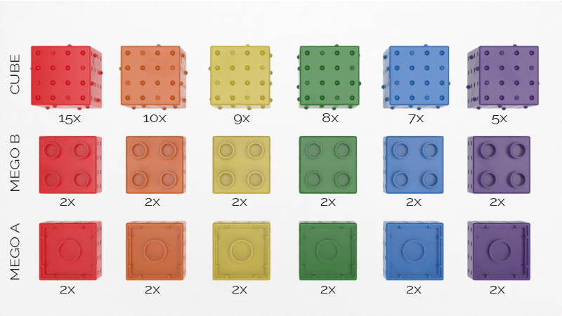 Magnetische Bouwblokken Regenboog Set