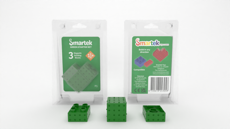Magnetic Building Blocks Starter Set - Green