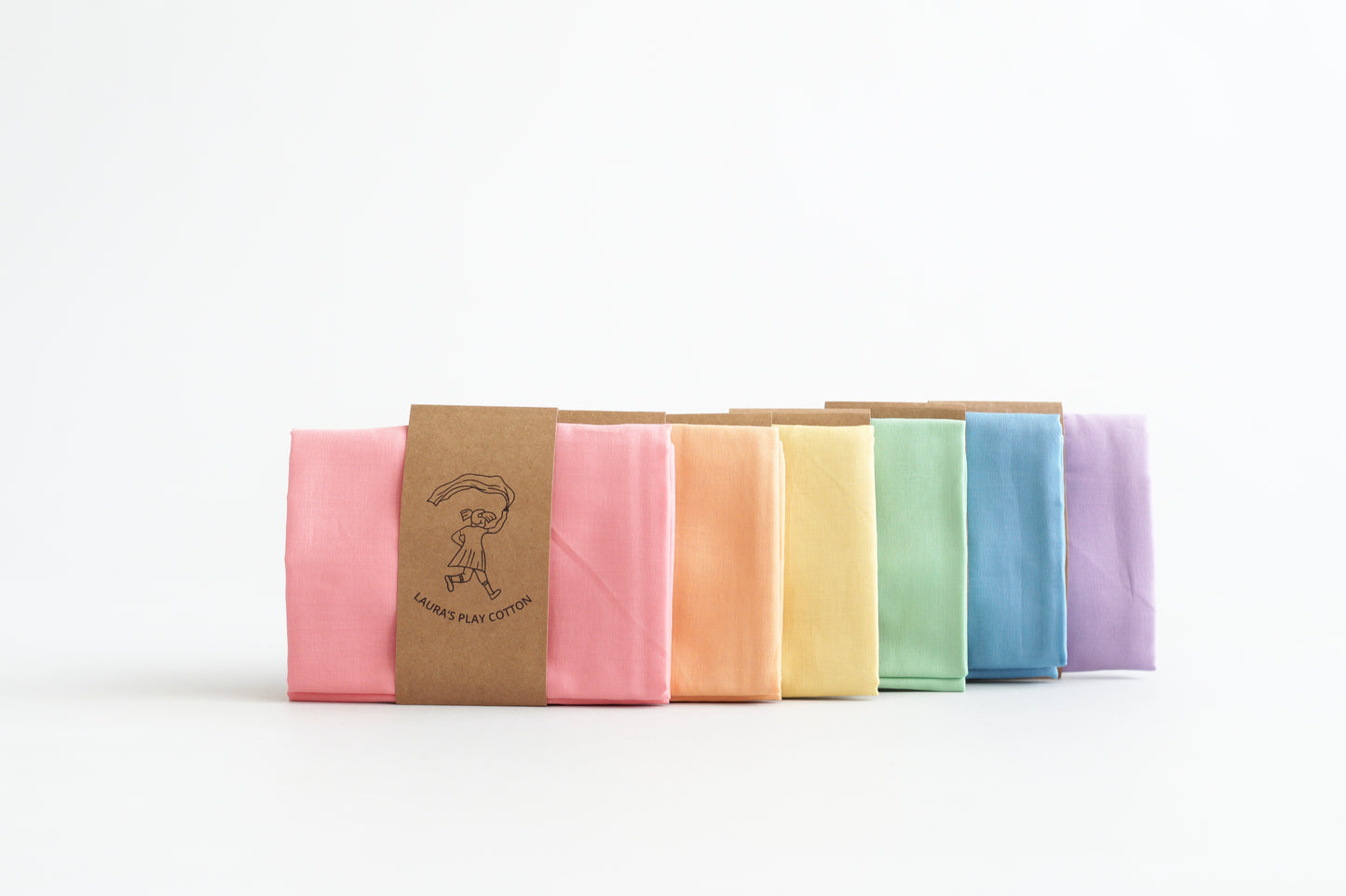 Set speeldoeken 6x pastel 90 x 90