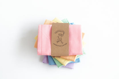 Set speeldoeken 6x pastel 90 x 90