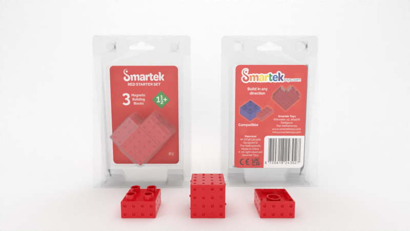 Magnetic Building Blocks Starter Set - Red