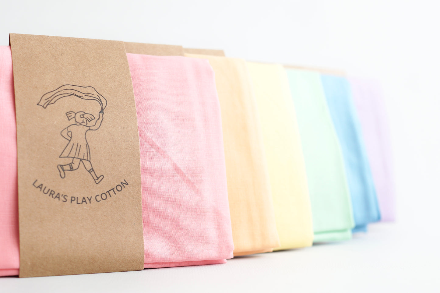 Set speeldoeken 6x pastel 90 x 90