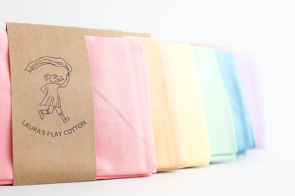 Set speeldoeken 6x pastel 90 x 90