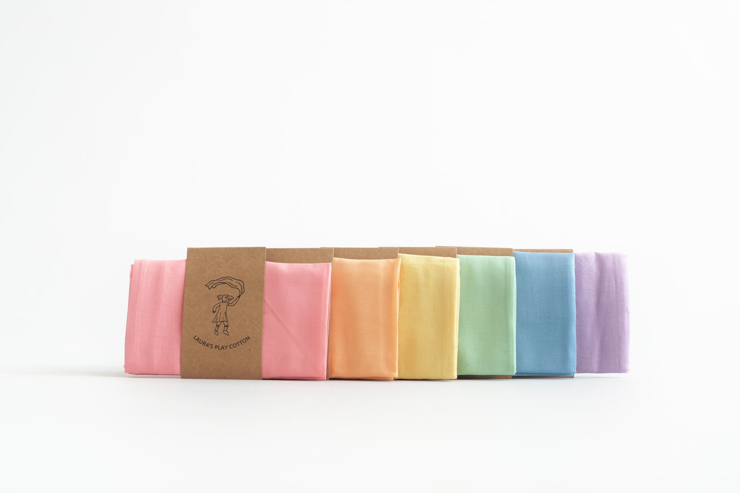 Set speeldoeken 6x pastel 90 x 90