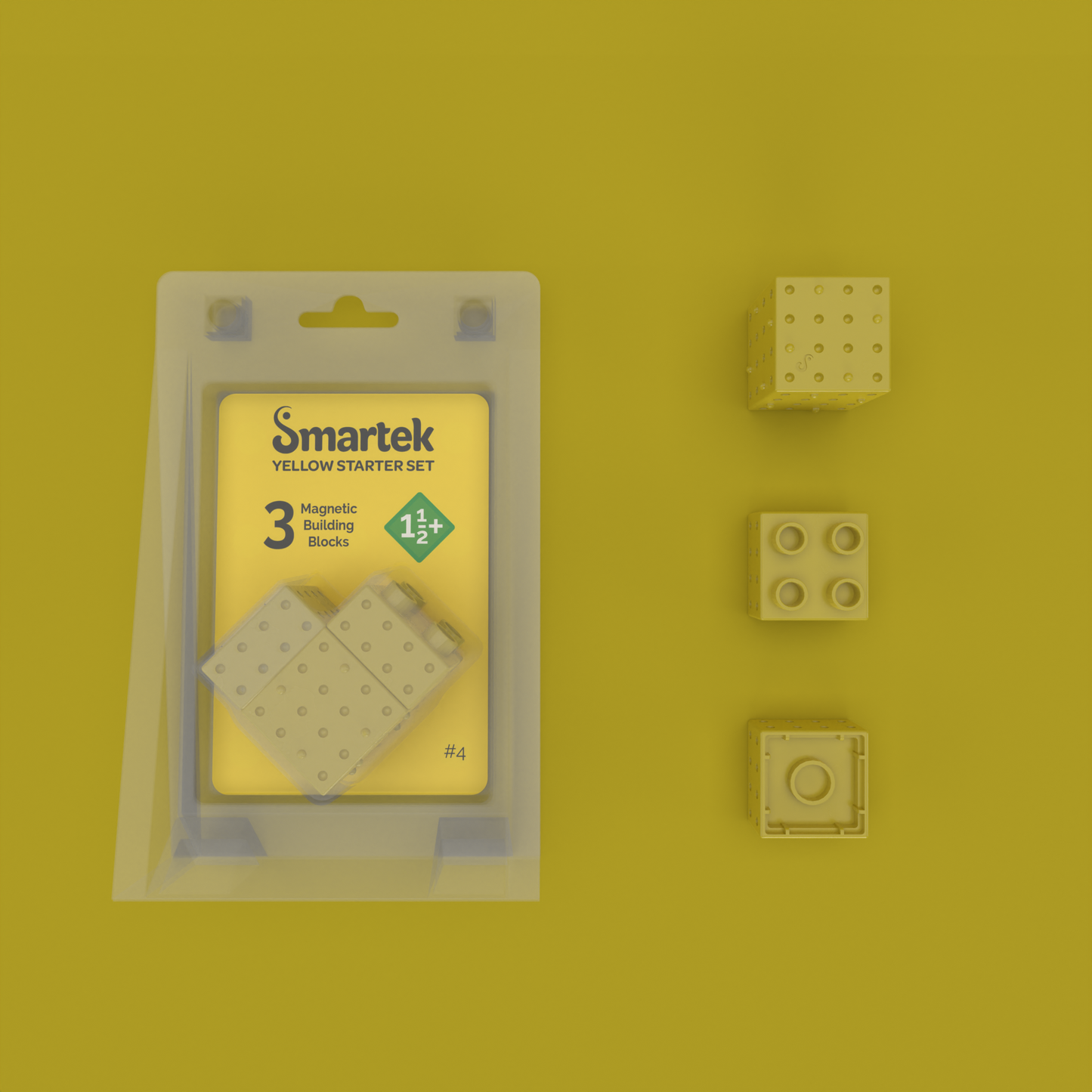 Magnetic Building Blocks Starter Set - Yellow