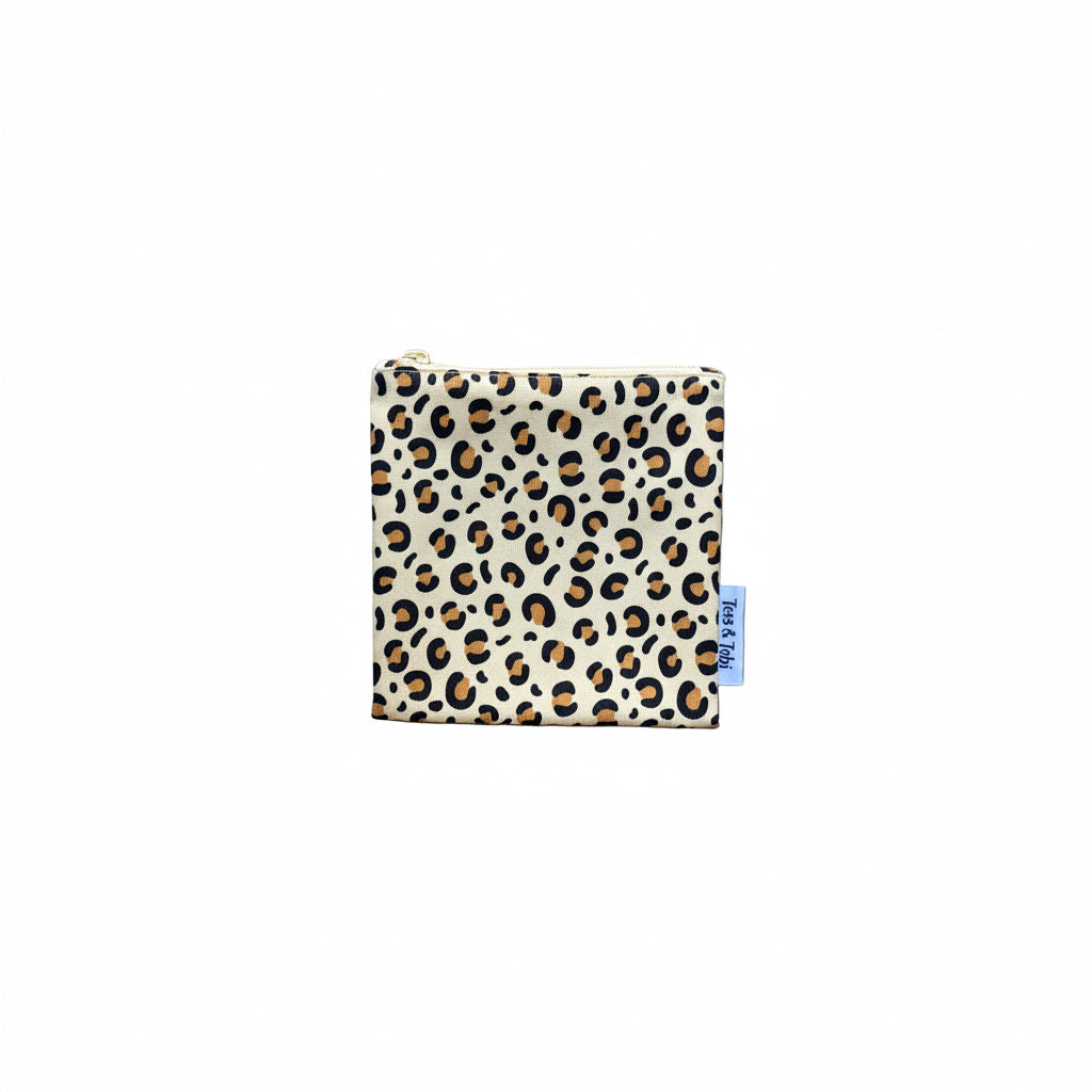Wasbaar snackzakje - Panter - 14 x 14 cm