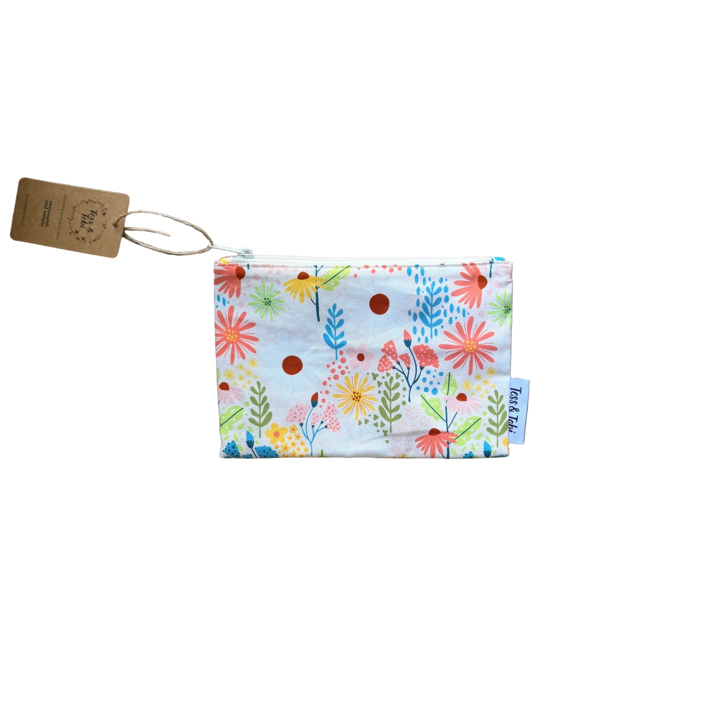 Wasbaar snackzakje - Bloemen mix - 12 x 18 cm