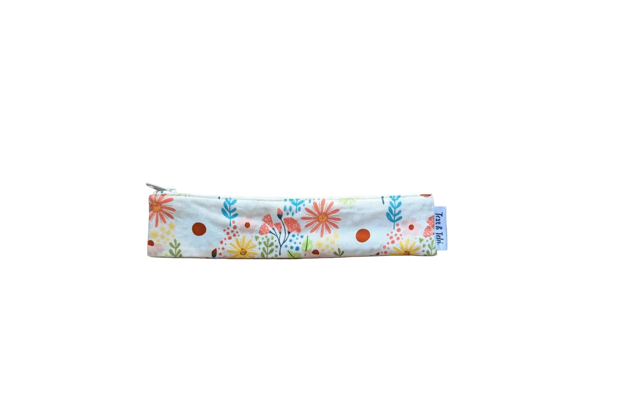 Wasbaar tandenborstelzakje - Bloemen Mix - 5 x 25 cm