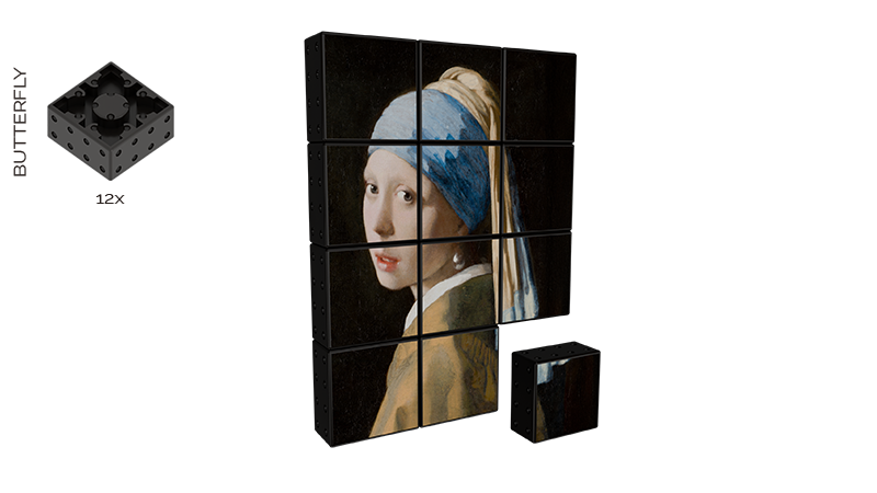 Magnetic Building Blocks Girl with a Pearl Earring (12 pieces)