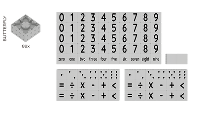 Magnetic Building Blocks Numbers (88 pieces)