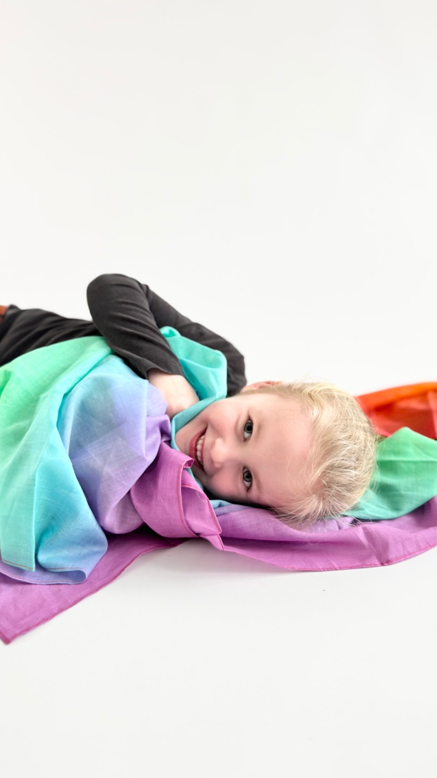 Speeldoek - Pastel regenboog - 120 x 120 cm