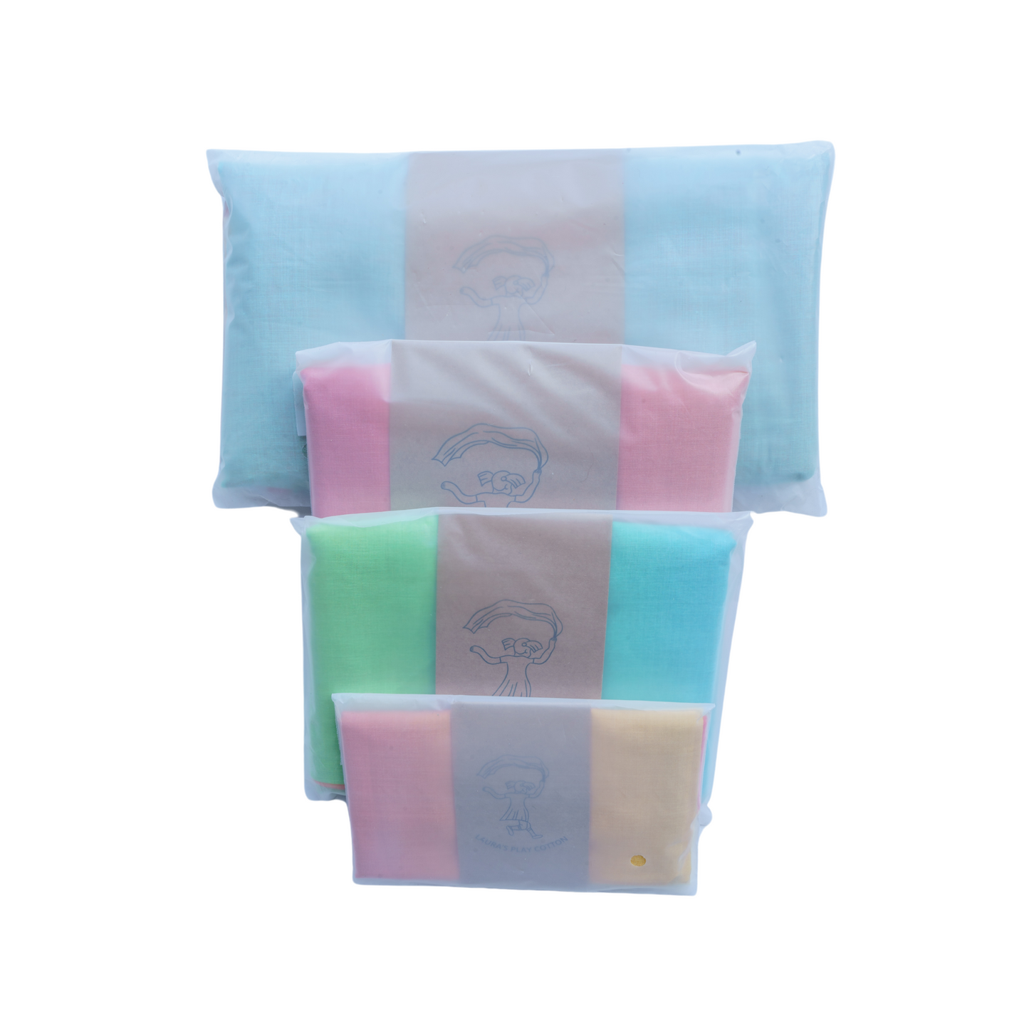 Speeldoek - Pastel regenboog - 50 x 50 cm