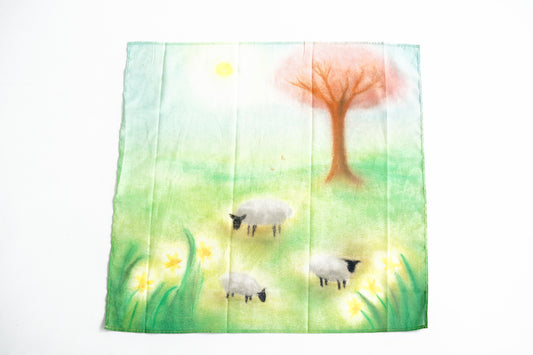 Speeldoek - Lot Bouwes - Lente Weiland 50 x 50 cm