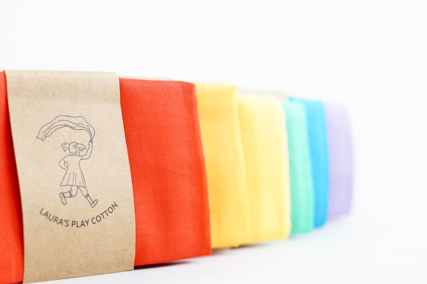 Set speeldoeken 6x regenboog 90 x 90