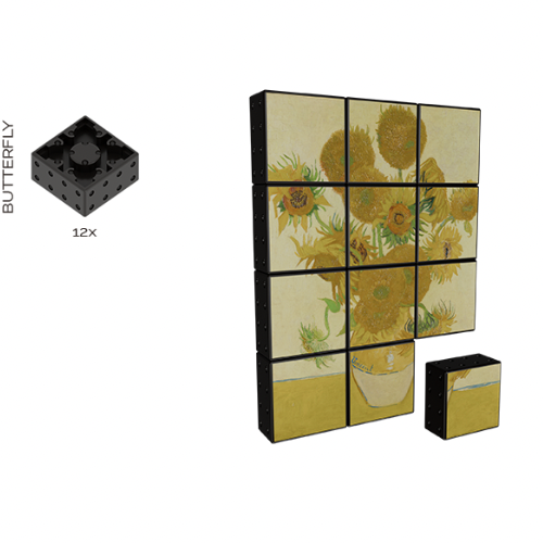 Magnetic Building Blocks Sunflowers (12 pieces)