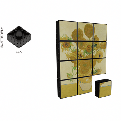 Magnetic Building Blocks Sunflowers (12 pieces)