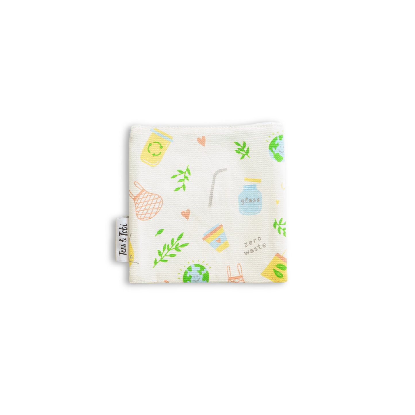 Wasbaar snackzakje | zero waste | 14x14cm