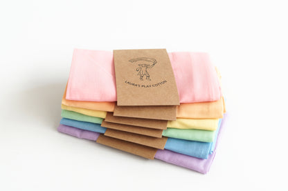 Set speeldoeken 6x pastel 90 x 90