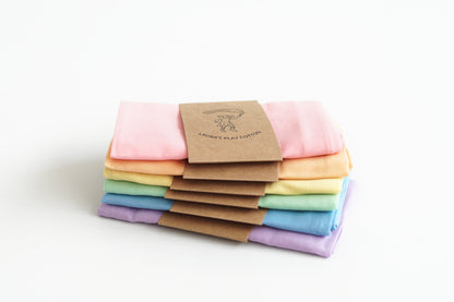 Set speeldoeken 6x pastel 90 x 90