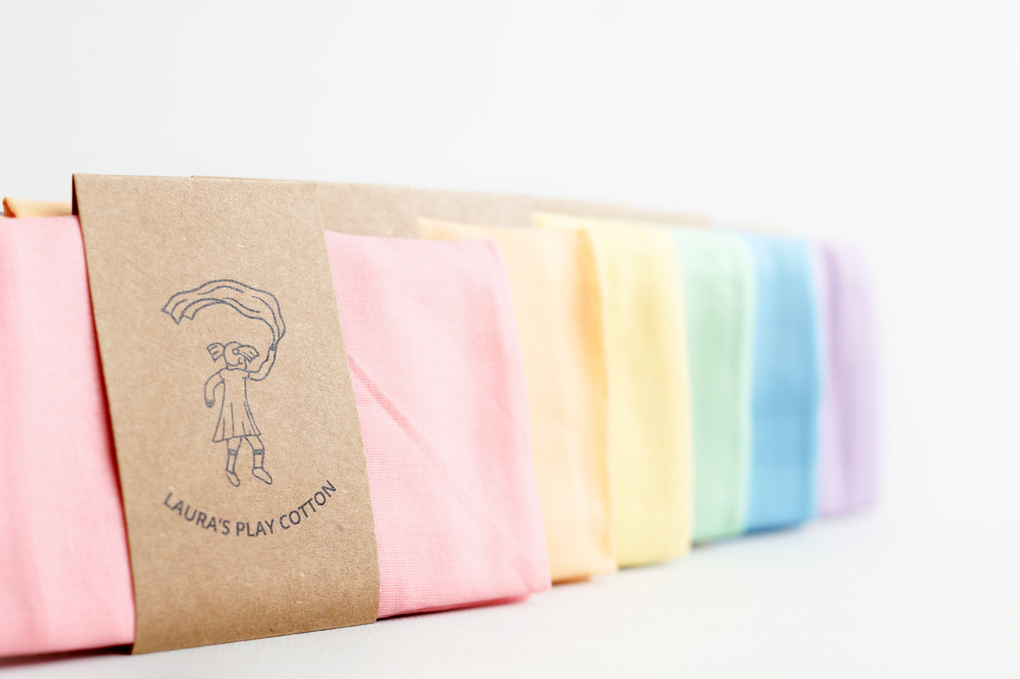 Set speeldoeken 6x pastel 90 x 90