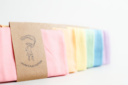 Set speeldoeken 6x pastel 90 x 90