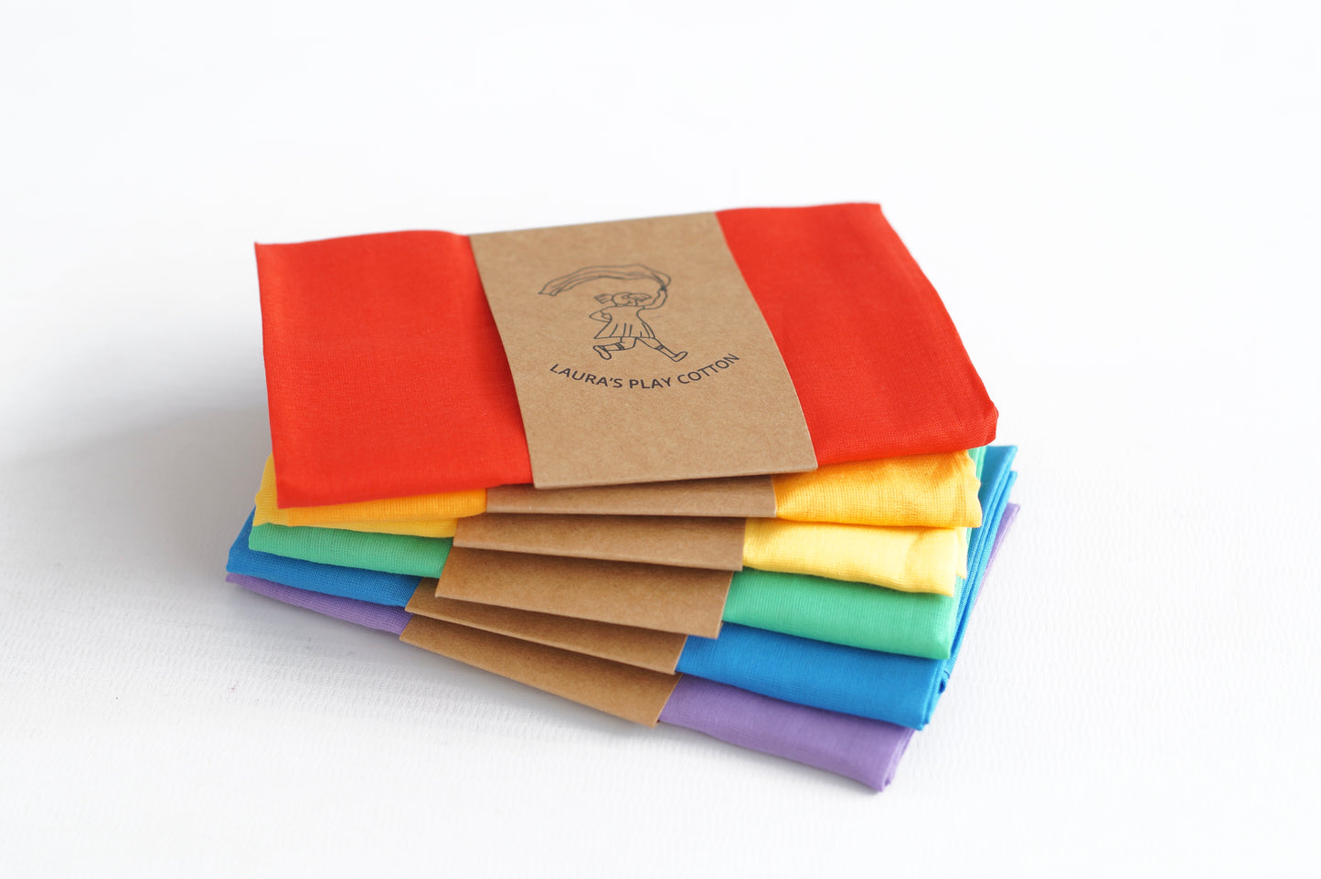 Set speeldoeken 6x regenboog 90 x 90