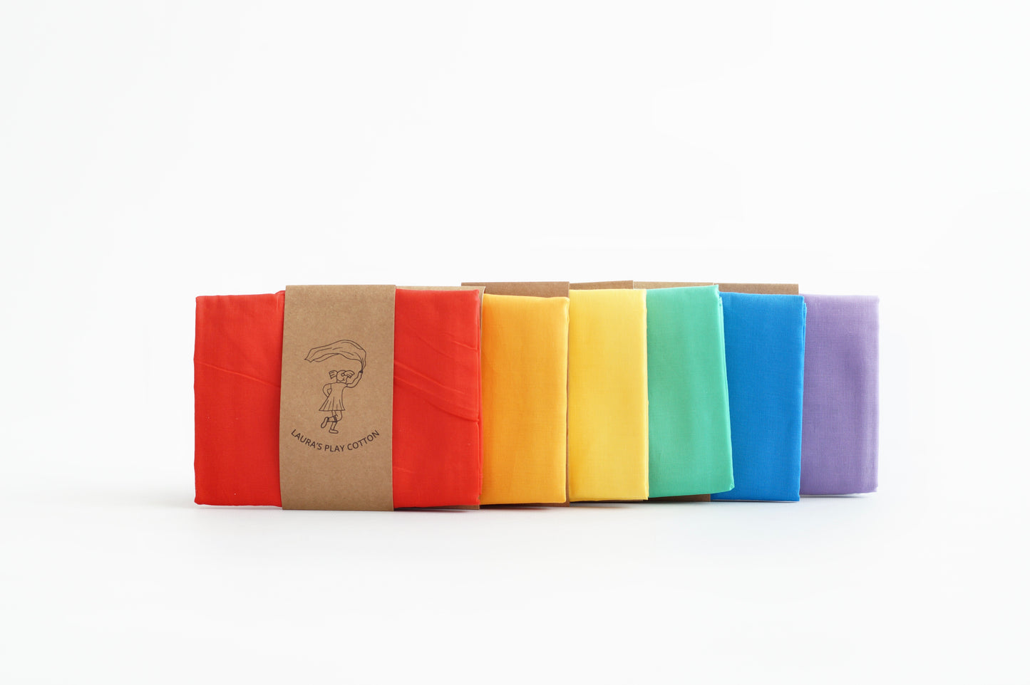 Set speeldoeken 6x regenboog 90 x 90