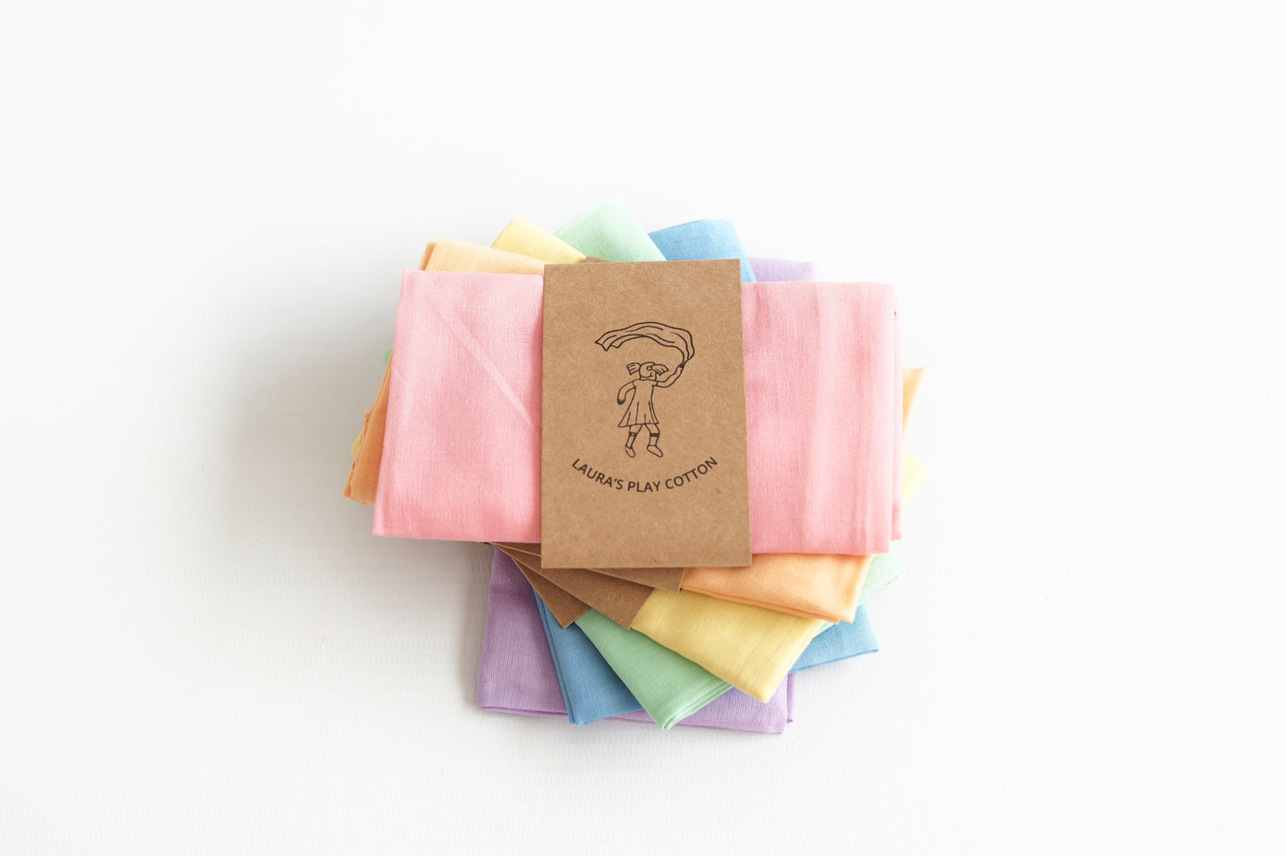 Set speeldoeken 6x pastel 90 x 90