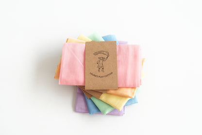 Set speeldoeken 6x pastel 90 x 90