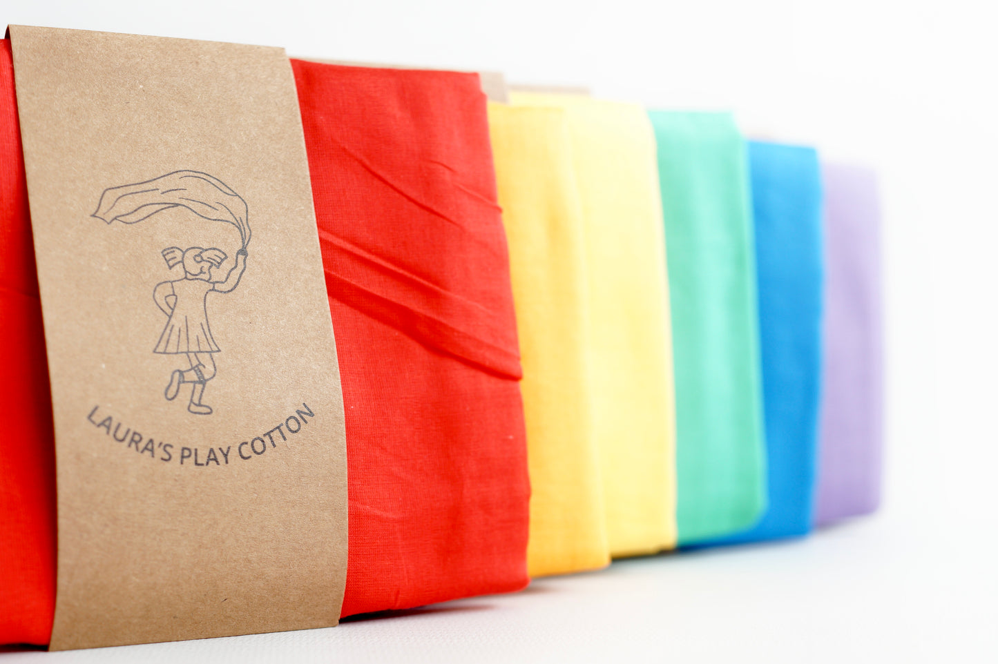 Set speeldoeken 6x regenboog 90 x 90